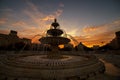 Bucharest central city fountain Royalty Free Stock Photo