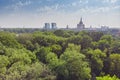 Bucharest city, aerial view of Herastrau park Royalty Free Stock Photo