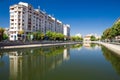 Bucharest - Dambovita river Royalty Free Stock Photo