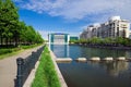 Bucharest - Dambovita river Royalty Free Stock Photo