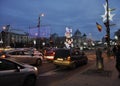 Bucharest,december 1st 2015:Christmas Lights by Night from Bucharest in Romania