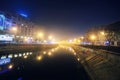 Bucharest Downtown - Dambovita River Royalty Free Stock Photo