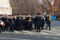 Bucharest military  fanfare at 1st December parade Royalty Free Stock Photo