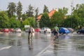 Bucharest after heavy rain and thunderstorm ,Bucharest city after heavy rain during the summer time. Royalty Free Stock Photo