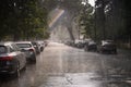 Bucharest after heavy rain and thunderstorm ,Bucharest city after heavy rain during the summer time. Royalty Free Stock Photo