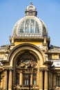 Bucharest historical building. CEC Palace, landmark of Old Town Bucharest Royalty Free Stock Photo