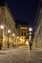 Bucharest historical center by night Royalty Free Stock Photo