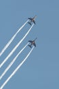 Bucharest international air show BIAS, alpha jet flying bulls Royalty Free Stock Photo