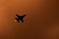Bucharest international air show BIAS, F18 Hornet silhouette Royalty Free Stock Photo
