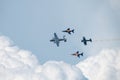 Bucharest international air show BIAS,flying bulls demonstration Royalty Free Stock Photo