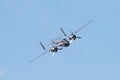 Bucharest international air show BIAS, NORTH AMERICAN B-25J `MITCHELL` flying bulls team Royalty Free Stock Photo