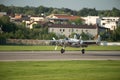 Bucharest international air show BIAS, NORTH AMERICAN B-25J `MITCHELL` flying bulls team Royalty Free Stock Photo