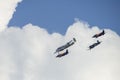 Bucharest international air show BIAS, Flying Bulls team display Royalty Free Stock Photo