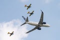 Bucharest international air show BIAS, Tarom boeing 737-700 low pass over Baneasa airport