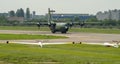 Bucharest international air show BIAS, Tarom boeing 737-700 low pass over Baneasa airport