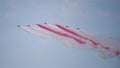 Bucharest international air show BIAS, Turkish Stars air force team demonstration Royalty Free Stock Photo