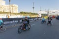 Wheelchair racers starting marathon race Royalty Free Stock Photo