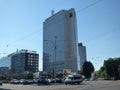 BUCHAREST - JUNE 24: BRD tower in Victory Square on June 24, 2017 in Bucharest, Romania Royalty Free Stock Photo