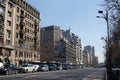 BUCHAREST - MARCH 17: General view of buildings and auto traffic on Magheru boulevard in Bucharest. Photo taken on March 17, 2018