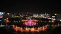 Bucharest New Unirii Square big fountain footage of inauguration by Apa Nova