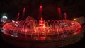 Bucharest New Unirii Square big fountain, inauguration by Apa Nova