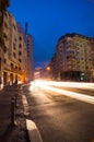 Bucharest by night - Calea Victoriei Royalty Free Stock Photo