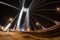Bucharest night cityscape at Basarab bridge
