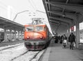 Bucharest North Railway Station (selective color isolation)