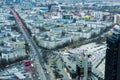 Bucharest - north side aerial view Royalty Free Stock Photo