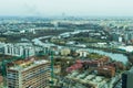 Bucharest - north side aerial view Royalty Free Stock Photo