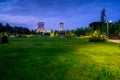 Bucharest office buildings in Pipera , view from Bordei park Royalty Free Stock Photo