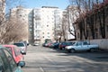 Bucharest old apartment blocks Royalty Free Stock Photo