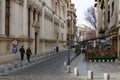 Bucharest old town architecture. Streets in Bucharest city, Romania. Royalty Free Stock Photo