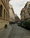 Bucharest Old Town on a gloomy spring day, Smardan Street, Bucharest, Romania