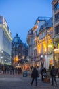 Bucharest Old Town night scene Royalty Free Stock Photo