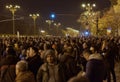 Bucharest protest, modifying the laws of justice Royalty Free Stock Photo