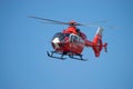 Bucharest/ Romania - AeroNautic Show - September 24, 2019: SMURD Helicopter pilot giving thumbs up and waving