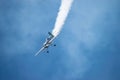 Bucharest/ Romania - AeroNautic Show - September 21, 2019: Sukhoi Su-31 Airplane stunts performed by Jurgis Kairys