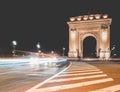 The Arch of Triumph Arcul de Triumf in Bucharest is closely modelled after the Arc de Triomphe