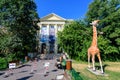 Bucharest, Romania, 21 August 2021 - The building of the Antipa Natural history museum Muzeul de Istorie Naturala Antipa, in