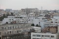 Overview of the old part of Bucharest during a summer sunset. New and old buildings together Royalty Free Stock Photo