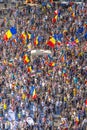 Diaspora protest in Bucharest against the government. Royalty Free Stock Photo