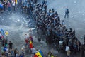 Diaspora protest in Bucharest against the government. Royalty Free Stock Photo