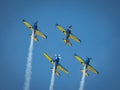 Bucharest, Romania - August 26, 2023: View of aircrafts performing during the Bucharest International Air Show, BIAS