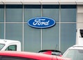 Bucharest/Romania - 11.17.2020: BDT Ford car dealership located on Virtutii street in Bucharest Royalty Free Stock Photo