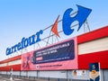 Carrefour Orhideea hypermarket in Bucharest. Carrefour S.A. is a French multinational retail with