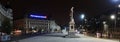 Bucharest romania central square monument evening view
