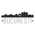 Bucharest Romania. City Skyline. Silhouette City. Design Vector. Famous Monuments.
