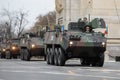 Mowag Piranha armored military vehicle at Romanian National Day military parade