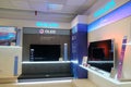 Philips Oled TVs on display in eMAG showroom, Bucharest, Romania